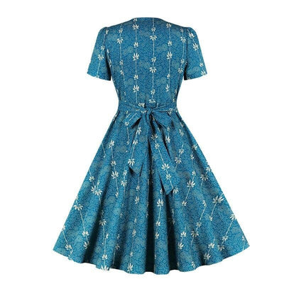 Country Blue Vintage 60s Dress