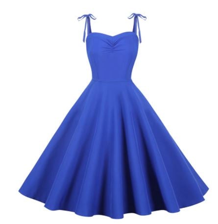 Chic 60s Vintage Dress Blue