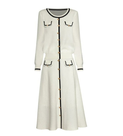 Vintage 40s Art White Dress