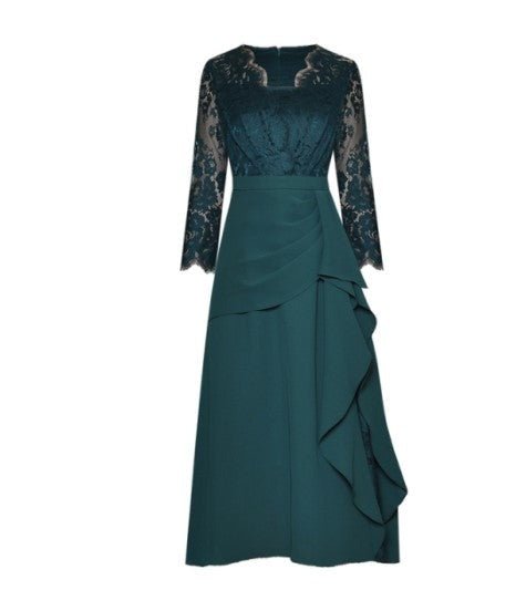 Vintage 1940s Designer Dress Green