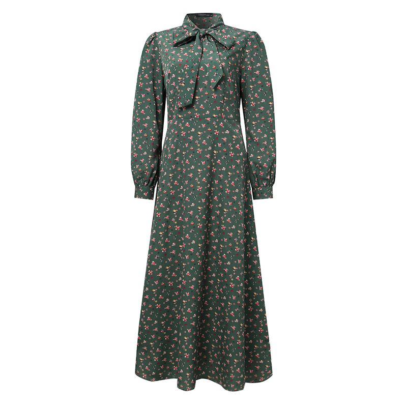 Vintage 1940s Fluid Dress Green