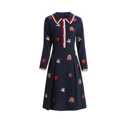 Vintage 1940s Navy Evening Dress