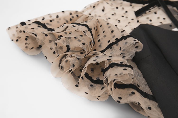 Vintage 1940s Black High Waisted Dress