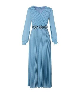 1940s Vintage Dress Plain Blue