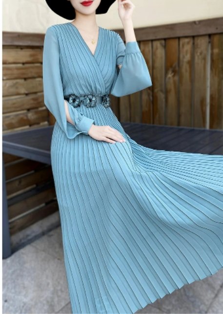 1940s Vintage Dress Plain Blue