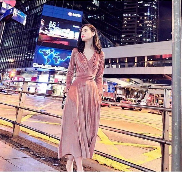 1940s Vintage Dress Plain Pink