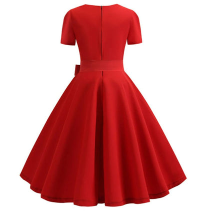 50s Vintage Dress Red