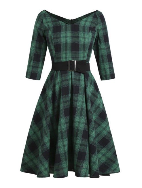Vintage 50s Tartan Dress