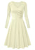 Beige Plus Size 60s Vintage Dress