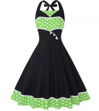 Plus Size 60s Vintage Dress Green