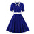 Blue White Autumn Vintage Dress