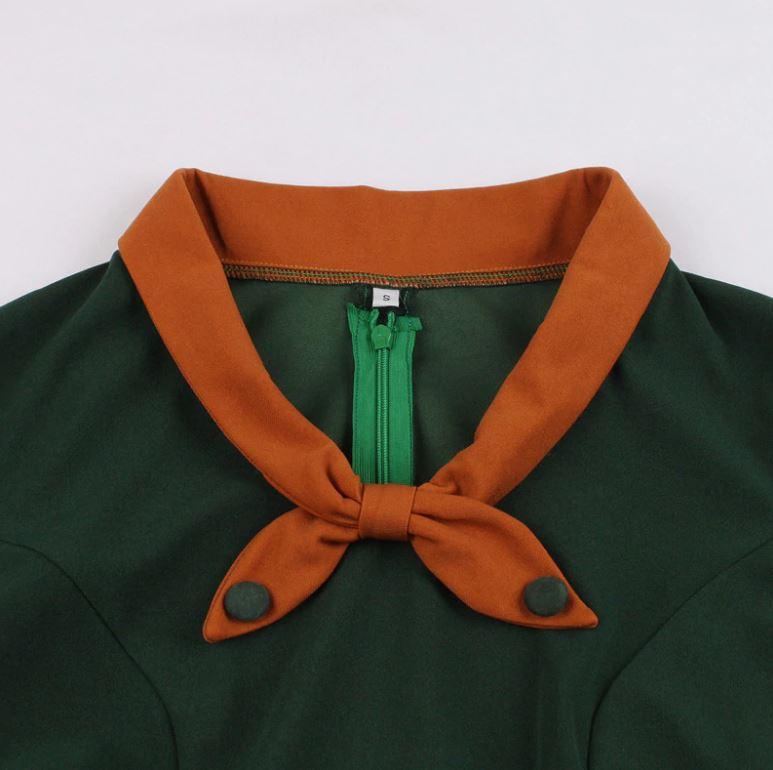 Autumn Vintage Dress Green
