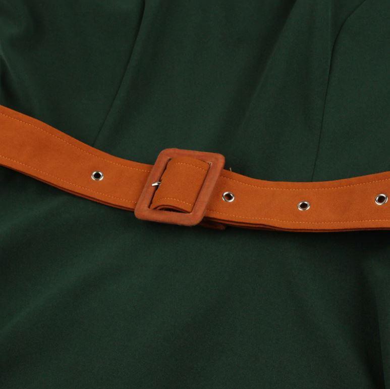 Autumn Vintage Dress Green