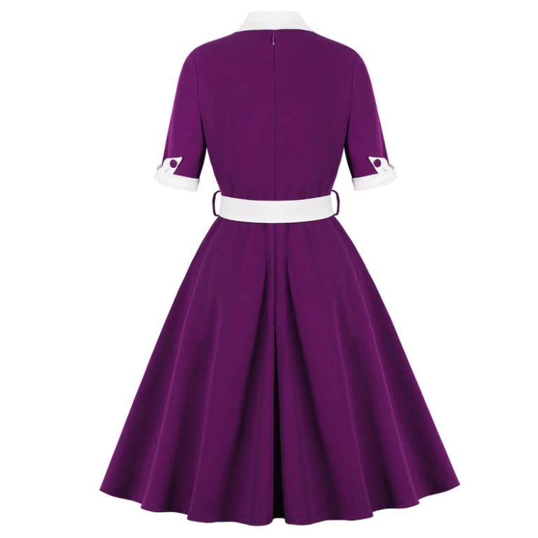 Purple Autumn Vintage Dress