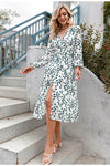 White And Green Vintage Dress