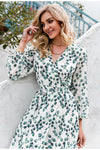 White And Green Vintage Dress