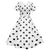 White Vintage Dress With Black Dots