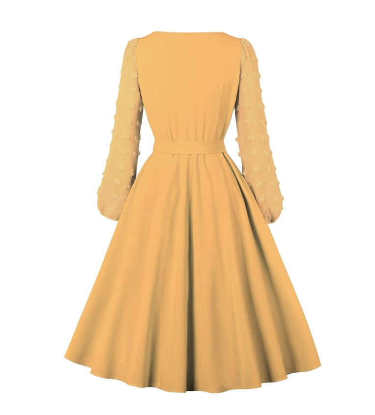Yellow Bohemian Vintage Dress