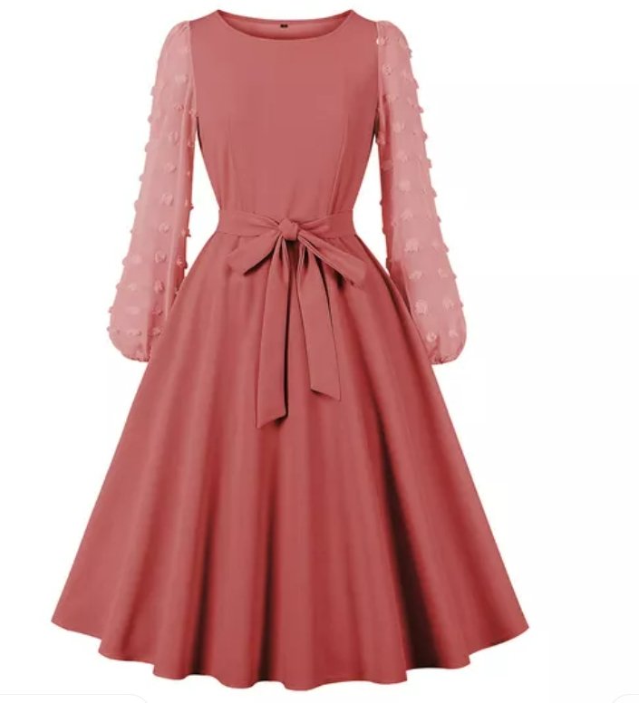 Vintage Bohemian Pink Dress