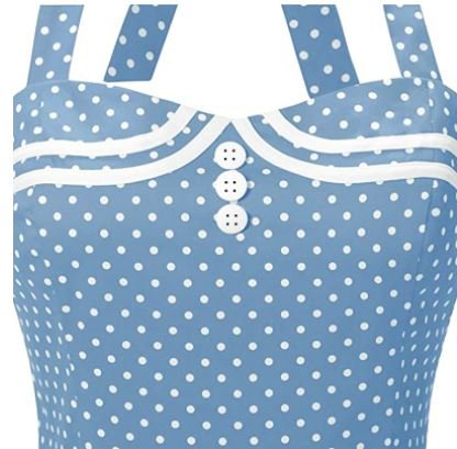 Vintage Boogie Woogie Dress Blue