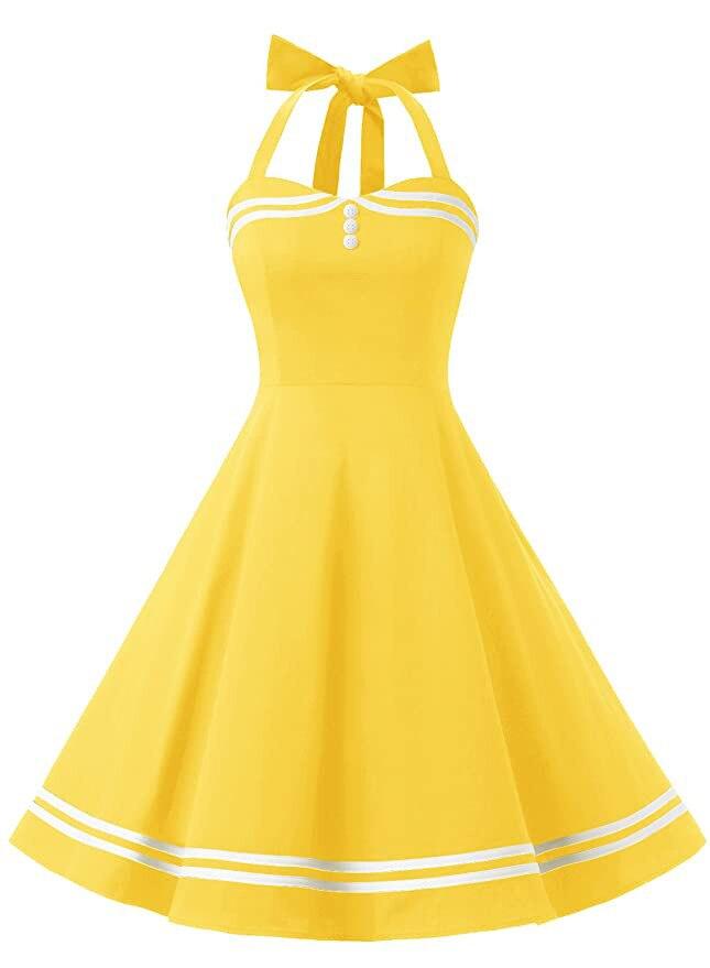 Yellow Boogie Woogie Vintage Dress