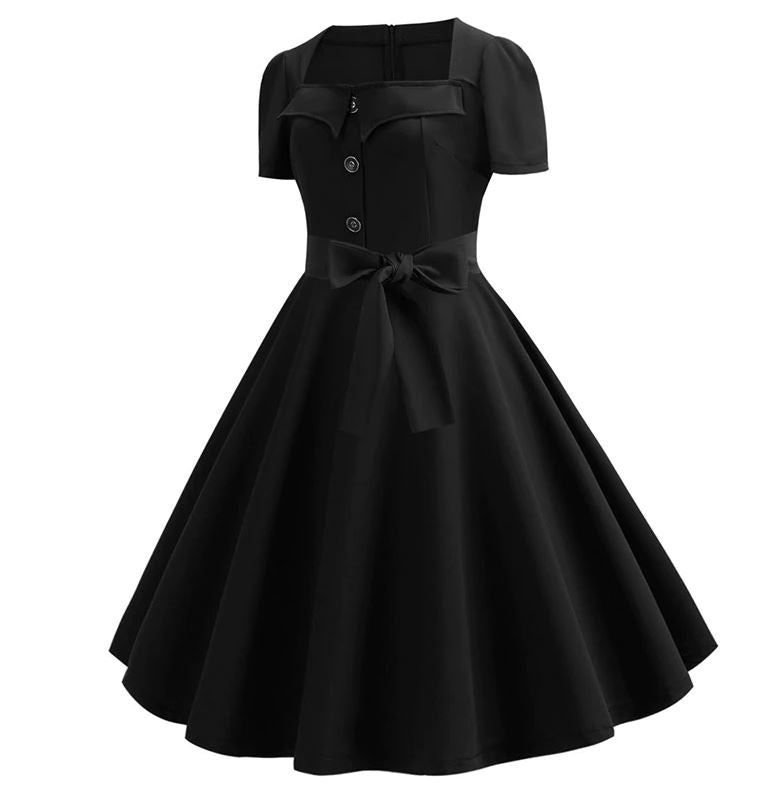 Vintage Boogie Woogie Dress Black