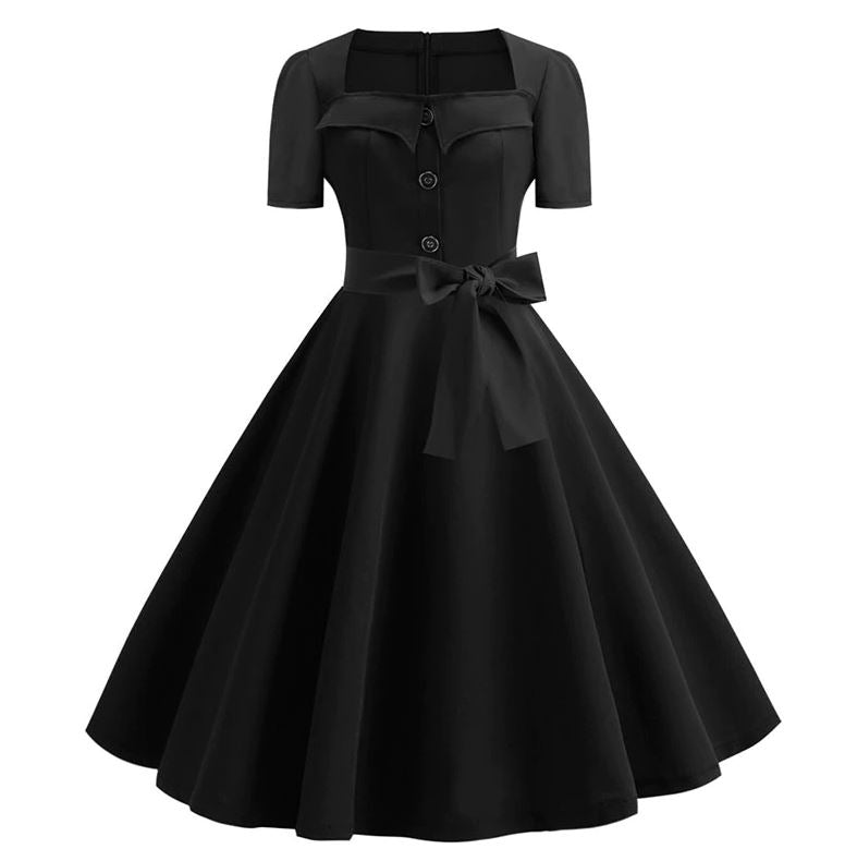 Vintage Boogie Woogie kjole sort