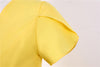 Buttons Vintage Dress Yellow