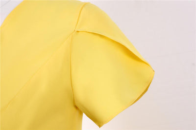 Buttons Vintage Dress Yellow