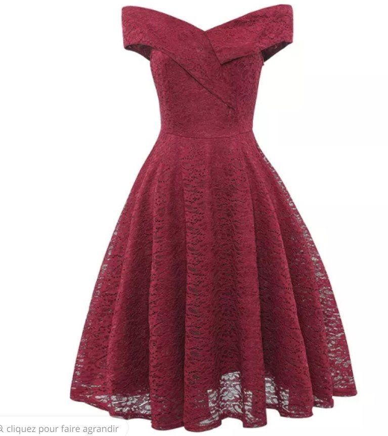 Red Embroidery Vintage Dress