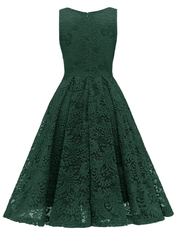 Vintage Embroidered Dress Green