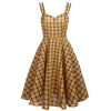 Vintage Plaid Dress With Veil