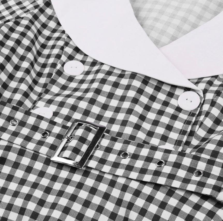 Black Checked Vintage Dress