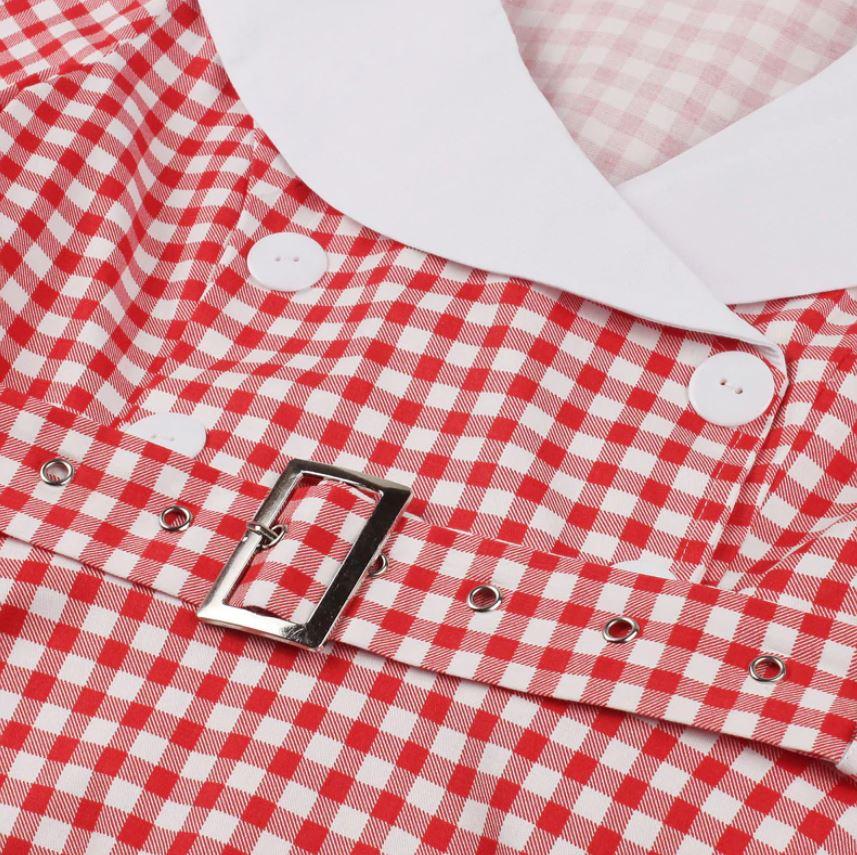 Red Checkered Vintage Dress