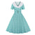 Turkis ternet vintage kjole