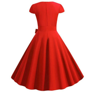 Red Belt Vintage Dress