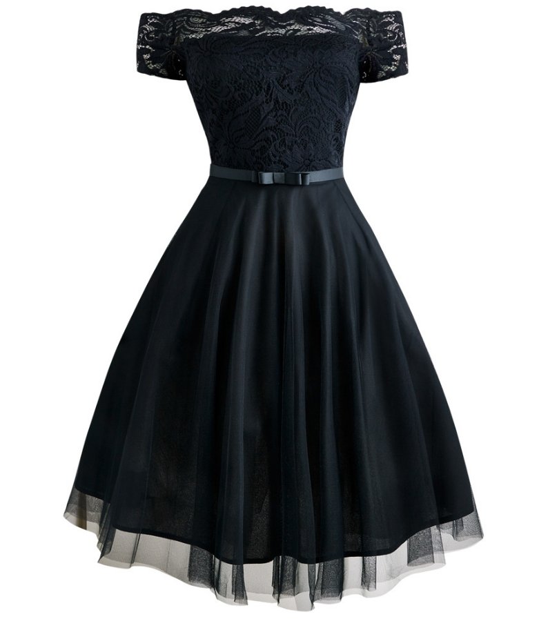 Black Vintage Ceremony Dress