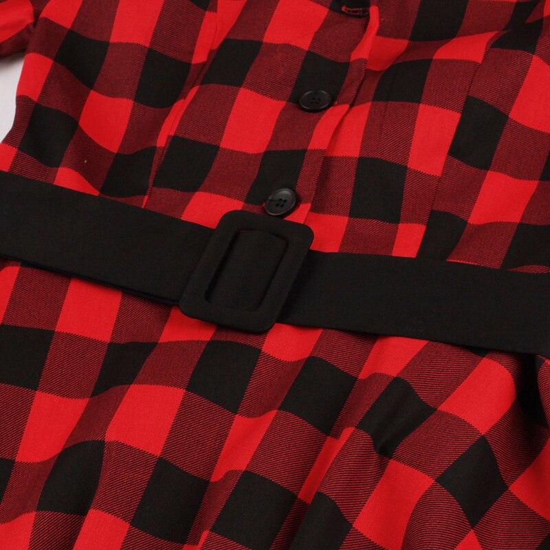 Vintage Checked Shirt Dress