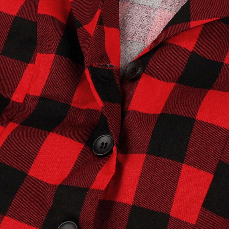 Vintage Checked Shirt Dress