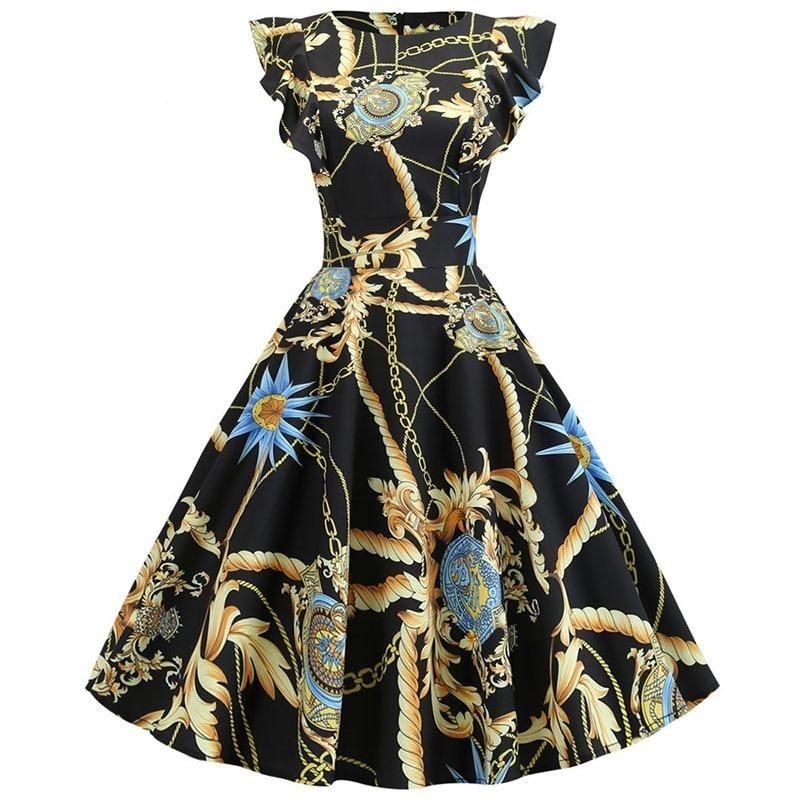 Showy Vintage Chic Retro Dress