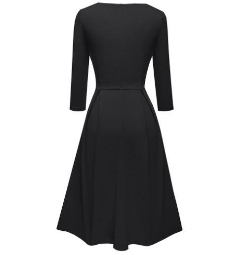 60s 70s Black Dress
