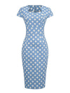 Polka Dot Square Neck Vintage Dress