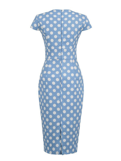 Polka Dot Square Neck Vintage Dress