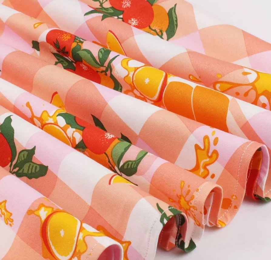 Floral Pink Round Neck Vintage Dress