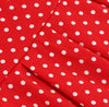 Vintage Round Neck Red Polka Dot Dress