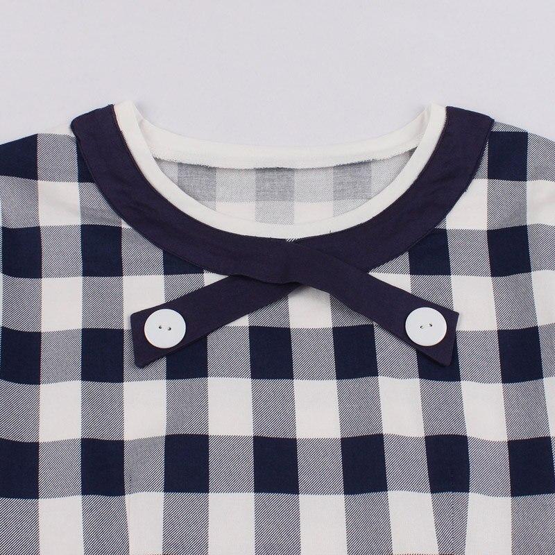 Checked Cotton Vintage Dress