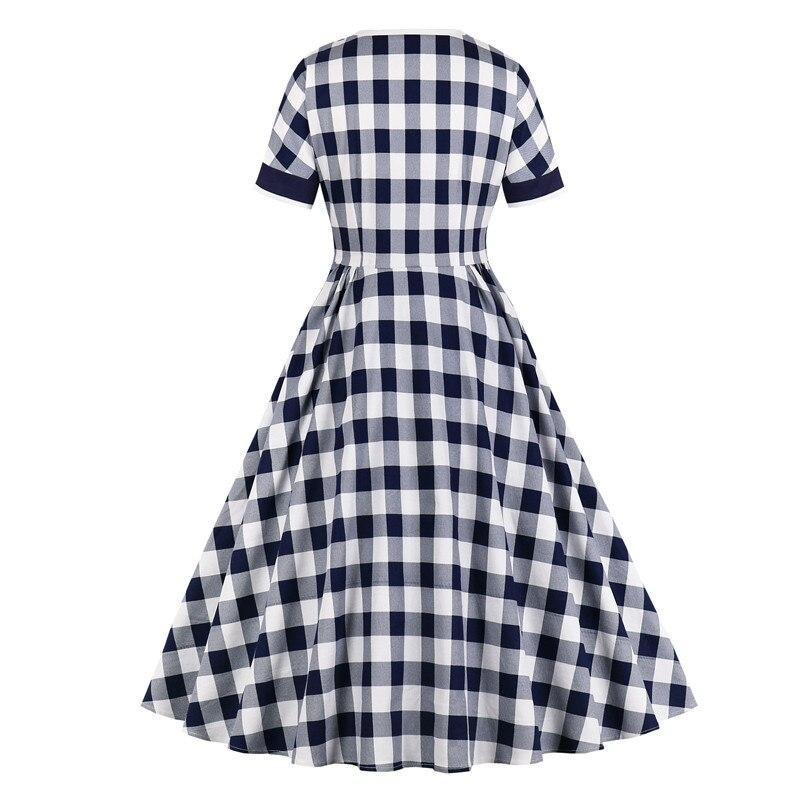Checked Cotton Vintage Dress