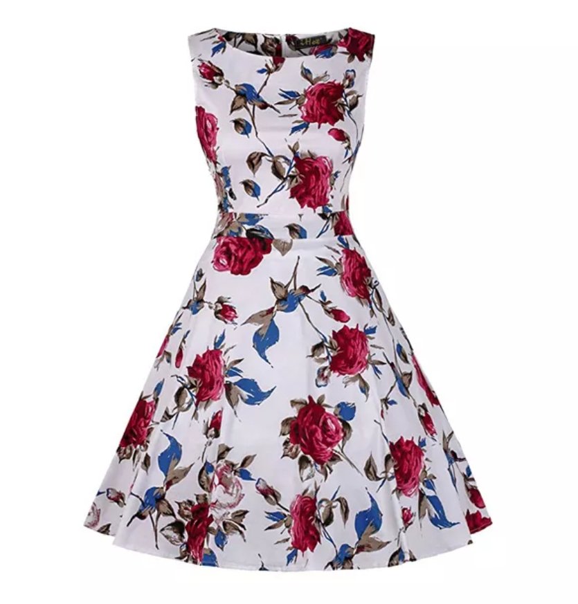 Floral Cotton Vintage Dress