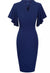 Navy Vintage Pencil Chic Dress