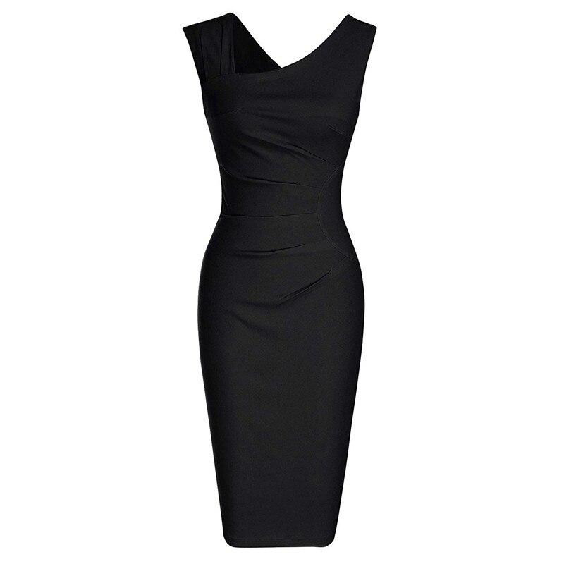 Vintage Pencil Chic Dress Black
